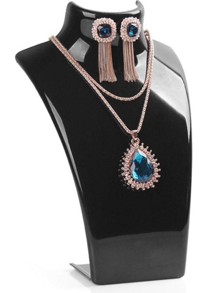 Şık Akrilik Siyah Kolye Standı, Zarif ve Modern Takı Düzenleyici