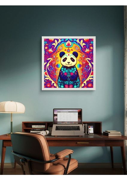 Polarlı Panda LED Tablo – 60X60 cm | Sıva Üstü Montajlı, Tak-Çalıştır Sistem, Arapuarlı