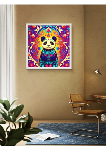 Polarlı Panda LED Tablo – 60X60 cm | Sıva Üstü Montajlı, Tak-Çalıştır Sistem, Arapuarlı modelleri