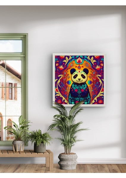 Polarlı Panda LED Tablo – 60X60 cm | Sıva Üstü Montajlı, Tak-Çalıştır Sistem, Arapuarlı indirimleri