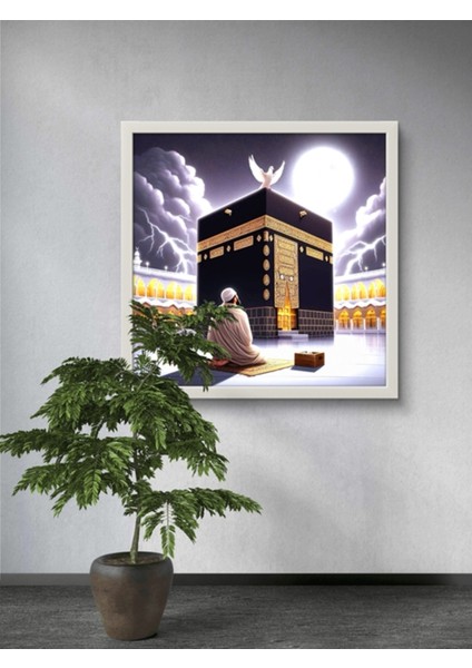 Kâbe-I Şerif, Kâbe-I Muazzama LED Tablo – 60X60 cm | Sıva Üstü Montajlı, Tak-Çalıştır Sistem, modelleri