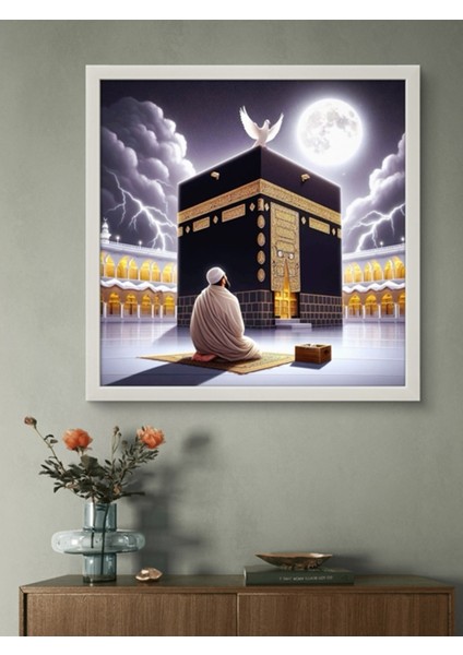 Kâbe-I Şerif, Kâbe-I Muazzama LED Tablo – 60X60 cm | Sıva Üstü Montajlı, Tak-Çalıştır Sistem, fırsatları