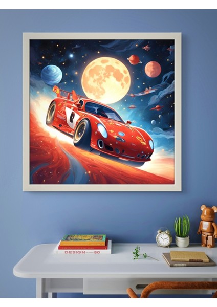 Kırmızı Şimşek Araba LED Tablo – 60X60 cm | Sıva Üstü Montajlı, Tak-Çalıştır Sistem, Arapuarlı fiyatları