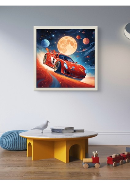 Kırmızı Şimşek Araba LED Tablo – 60X60 cm | Sıva Üstü Montajlı, Tak-Çalıştır Sistem, Arapuarlı fırsatları