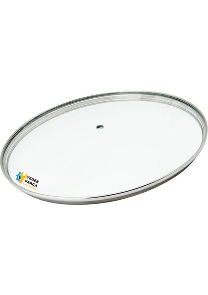 Tencere Sahan Tava Cam Kapağı Kapak 24 cm Tutma Tepesiz
