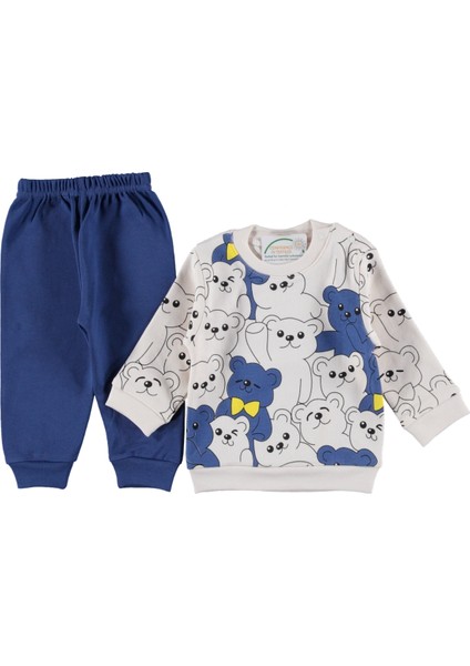 Ayı Baskılı Ikili Erkek Bebek Takım