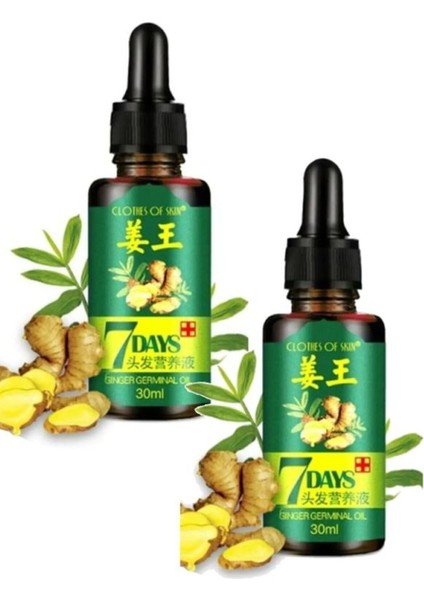 7 Days Saç Güçlendirci, Besleyici Bakım Serumu 30 ml / Ginger Germinal Essential 2 Adet