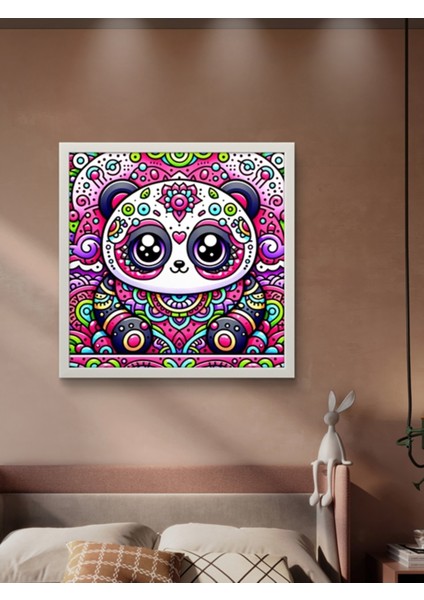 Desenli Sevimli Panda LED Tablo – 60X60 cm | Sıva Üstü Montajlı, Tak-Çalıştır Sistem, Arapuarlı fiyatları