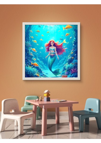 Denizin Kızı Çocuk Odası LED Tablo – 60X60 cm | Sıva Üstü Montajlı, Tak-Çalıştır Sistem, Arapuarlı fiyatları