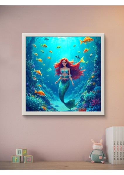 Denizin Kızı Çocuk Odası LED Tablo – 60X60 cm | Sıva Üstü Montajlı, Tak-Çalıştır Sistem, Arapuarlı fırsatları