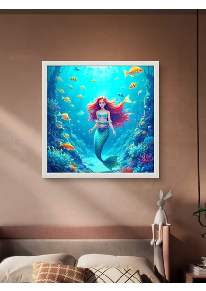 Denizin Kızı Çocuk Odası LED Tablo – 60X60 cm | Sıva Üstü Montajlı, Tak-Çalıştır Sistem, Arapuarlı indirimleri