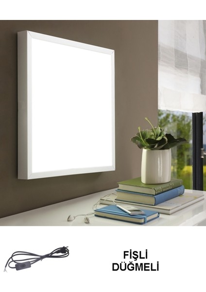 Doğadaki Atlar Serisi Gün Batımı LED Tablo – 60X60 cm | Sıva Üstü Montajlı, Tak-Çalıştır Sistem