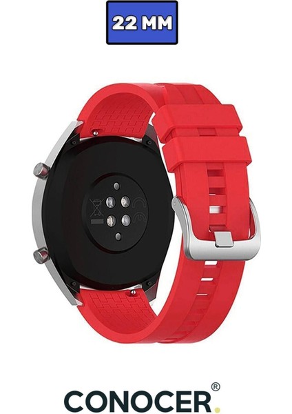 Huawei Watch Gt4 Gt5 46MM Uyumlu Yumuşak Silikon Desenli Kordon Kayış (22MM)
