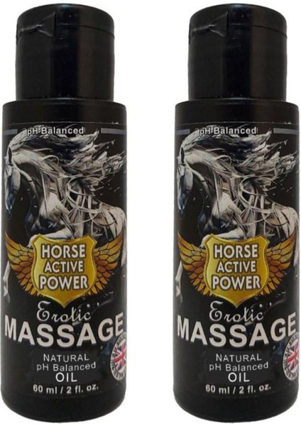 Horse Active Power Rahatlatıcı Fantezili Etkilerde Vücut Masaj Yağı 60 ml 2 Adet