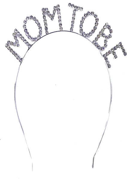 Kristal Taşlı Gümüş Renk Mom To Be Tacı Anne Tacı fiyatları