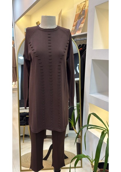 Triko Tunik 907 Kahve