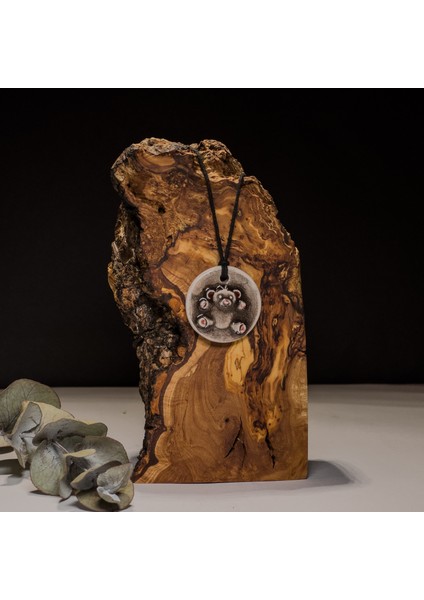 Ayı Seramik Kolye – Stres ve Denge Kolyesi