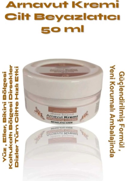 Three Brand Whitening Cream Arnavut Kremi 100 ml Aklık Kremi x 1 Adet