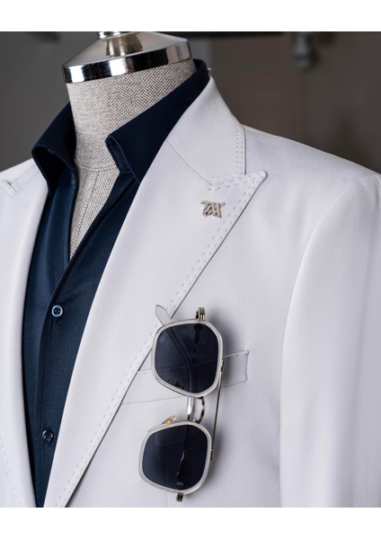 Italyan Stil Slim Fit Ceket Pantolon Takım Elbise Gri T14542 modelleri