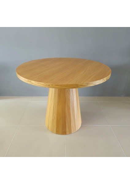 Eliar Meşe Kaplama Yuvarlak Ahşap Yemek Masası modelleri