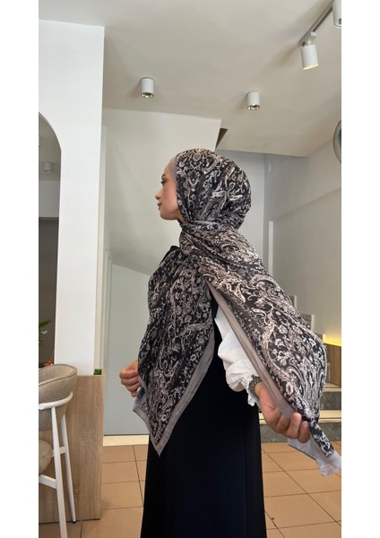 Etnik Desen Bambu Kraş Soft Şal modelleri