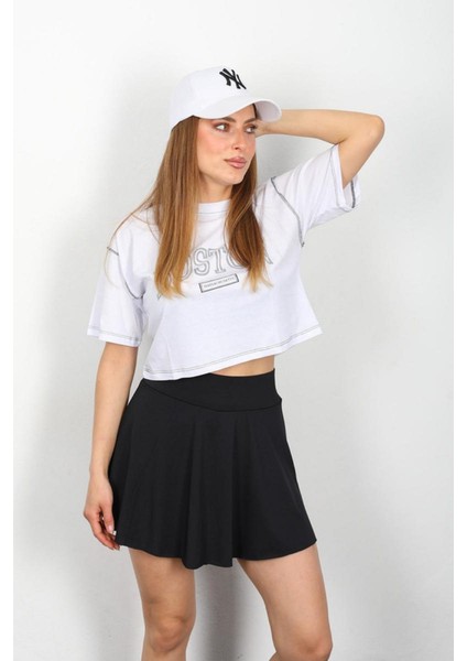 Kadın Yüksek Bel Spor Mini Şort Etek modelleri