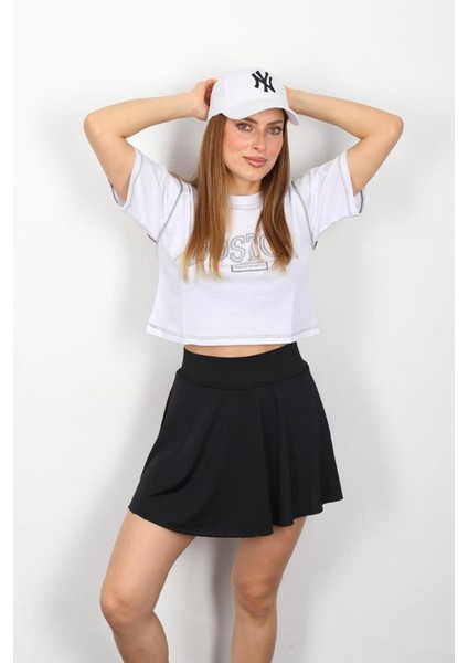 Kadın Yüksek Bel Spor Mini Şort Etek fırsatları