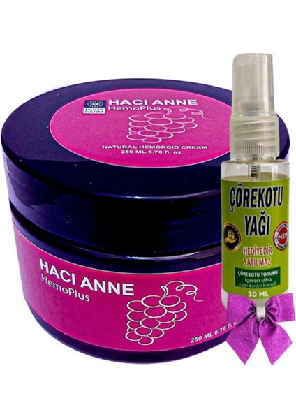Hacı Anne Hemoplus Kremi 200 ml + Çörek Otu Yağı 30 ml