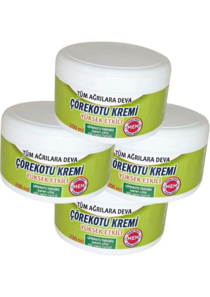 Corex Çörek Otu Kremi Green Box 4 Tane x 200 ml GZYZF146