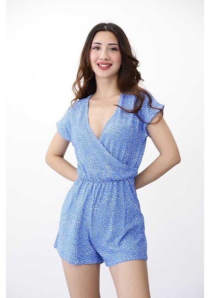 Kruvaze Yaka Kısa Tulum fırsatları