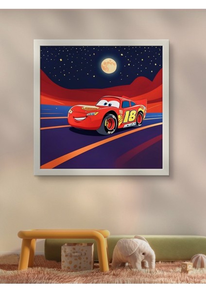 Kırmızı Şimşek Çocuk Odası LED Tablo – 60X60 cm | Sıva Üstü Montajlı, Tak-Çalıştır Sistem, Arapuarlı fırsatları