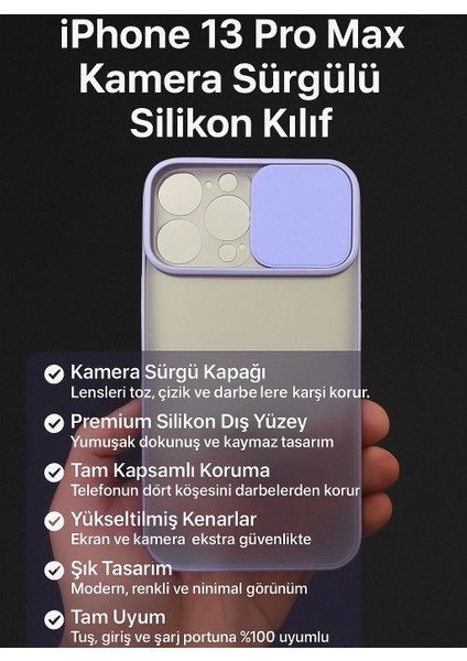 13 Pro Max Kamera Sürgülü Kılıf modelleri