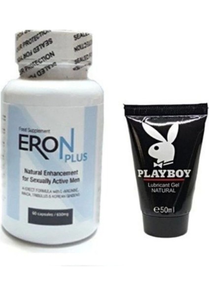 Playboy 120 ml Masaj Yağı Eron Plus 60'lı Erkeklere Özel