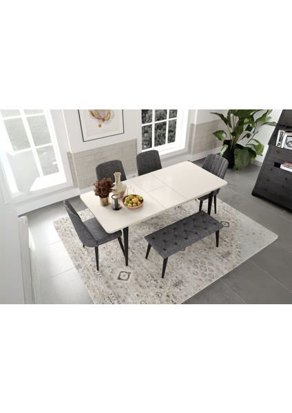 Pita White Yemek Odası Takımı modelleri
