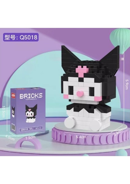 Kuromi Q5018 Yapı Blokları – Karakter Mini Blok Oyuncak Seti | Koleksiyonluk ve Hediye