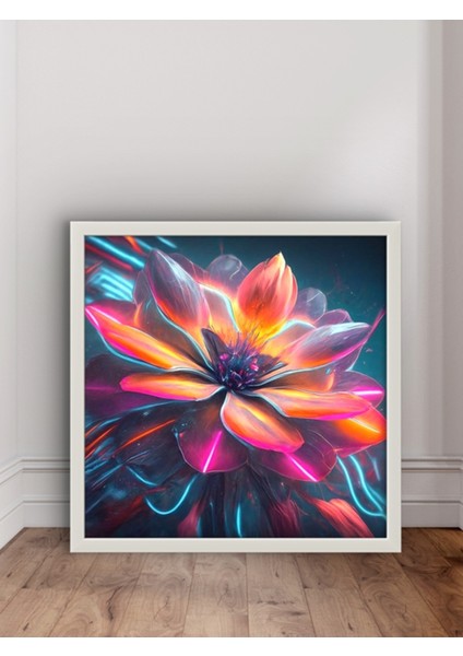 Genaretive Çiçek LED Tablo – 60X60 cm | Sıva Üstü Montajlı, Tak-Çalıştır Sistem, Arapuarlı fiyatları