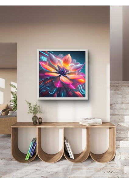 Genaretive Çiçek LED Tablo – 60X60 cm | Sıva Üstü Montajlı, Tak-Çalıştır Sistem, Arapuarlı fırsatları