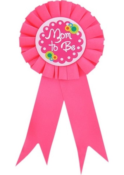 Mom To Be Yazılı Rozet Pembe Renk
