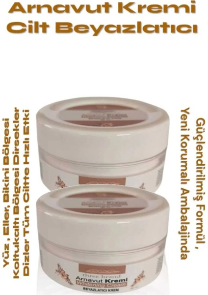 Whitening Cream Arnavut Kremi ,aklık, Beyazlatıcı Krem 100 ml x 2 Adet
