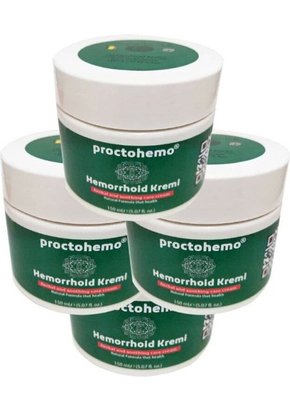 Proctohemo Hemeroid Cream 4 Adet 150 ml Büyük Boy Ba.sur Kremi