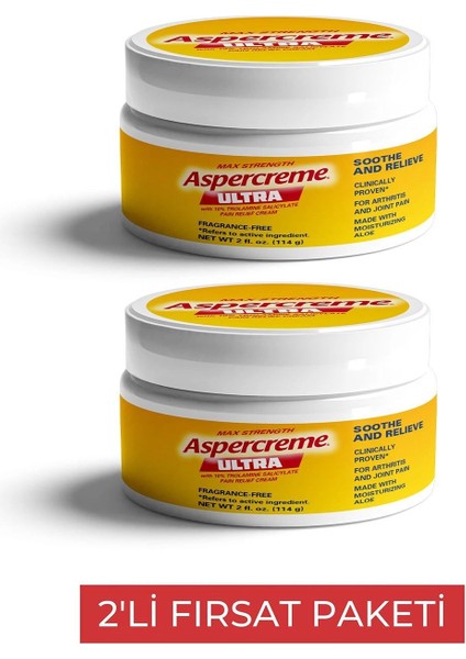 Aspercreme Ultra (Eklem, Vücut) Ağrılar Için Bitkisel Krem 2 Adet