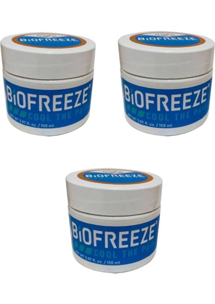 Natural Creams Biofreeze Bel Kas Diz Artrit Vücut Ağrı Masaj Kremi 3 Adet