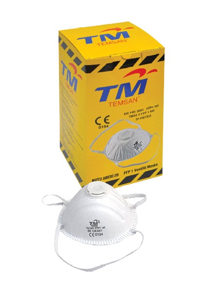 Temsan Tm Toz Maskesi Ffp1 Konik Ventilli 20 Li Paket