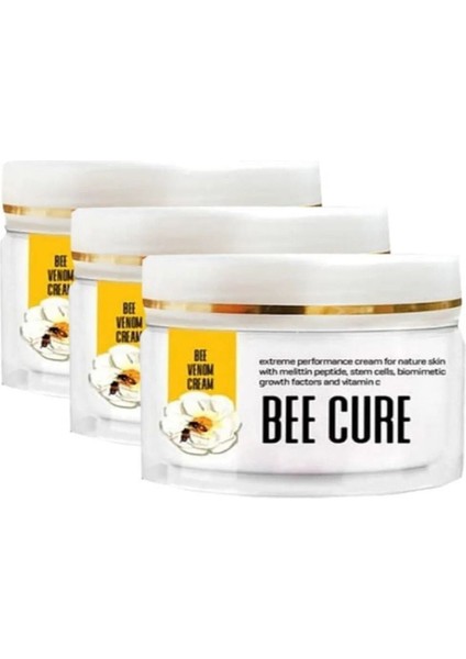 Bee Cure Arı Zehri Eklem Fıtık Boyun Bacak Vücut Ağrı Sızı Giderici ve Bakım Kremi 100 ml x 3 Adet