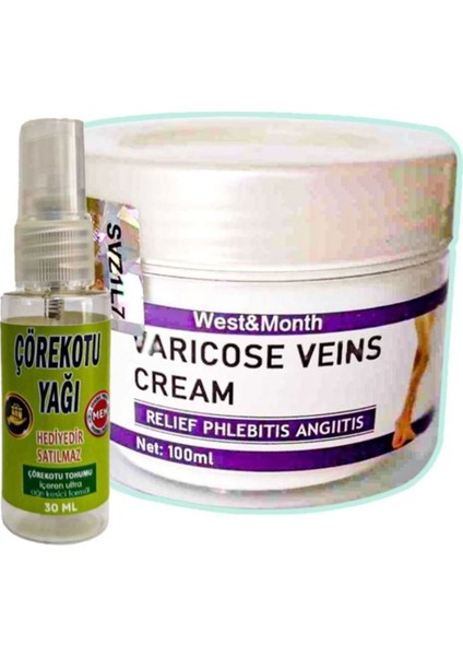 West & Month Varicose Veins Bakım Kremi 100 ml + Çörek Otu Yağı 30 ml