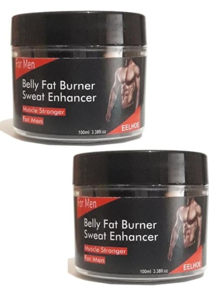 Belly Fat Burner Erkeklere Fazla Ya.ğları Yakı.cı Za.yıflama Kas Yap.ıcı Krem 100 ml x 2 Adet