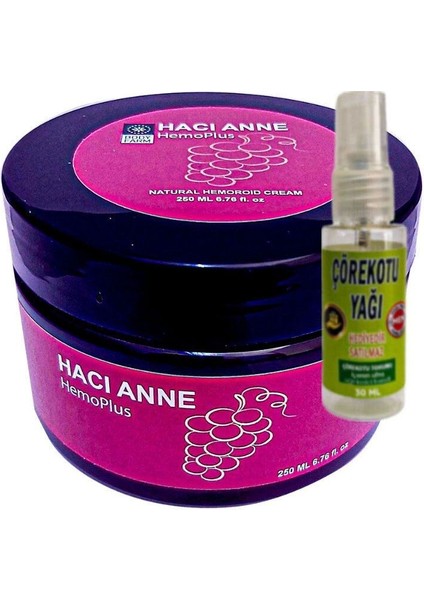 Hacı Anne 200 ml Hemeroid Ba.sur Kremi+30 ml Çörek Otu Yağı ile