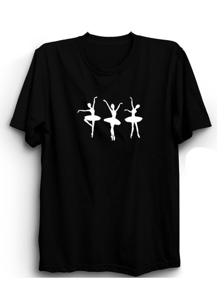 Balerin, Bale, Dans, Dance, Ballet, Ballerina Baskılı, Unisex, %100 Pamuk Tişört