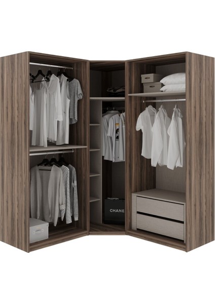 Pita Beige 5 Kapılı Köşe Gardırop fiyatları