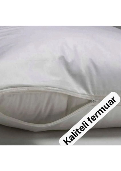 Pamuk Kumaşlı Fermuarlı Yastık Içi Kılıf krem 50X70 Ebat Şilte modelleri